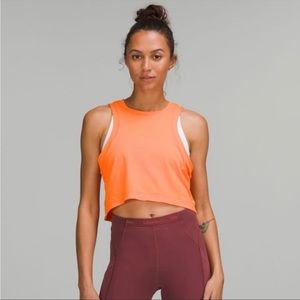 Lululemon Athletics Open Back Cropped Training Tank Top *ORANGE SODA*